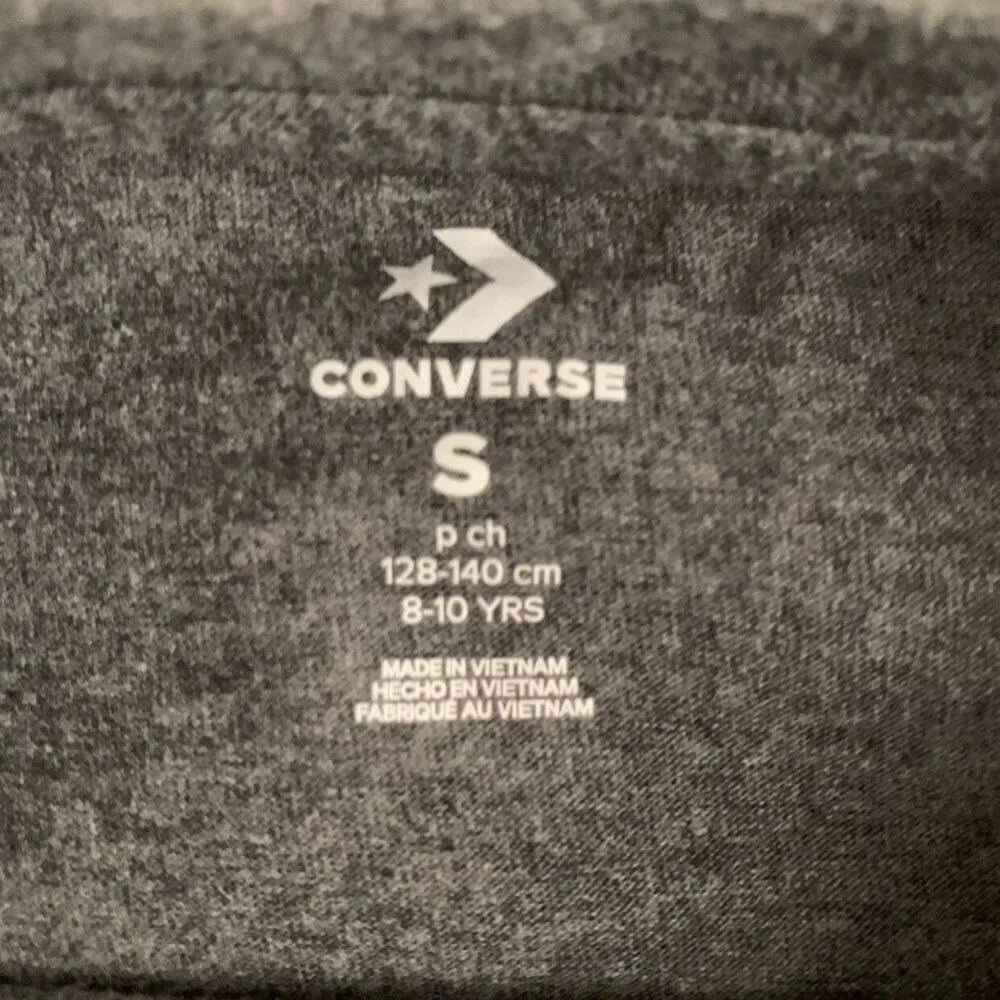 Converse Girls Long Sleeve Crew Neck Shirt in gray and pink - S